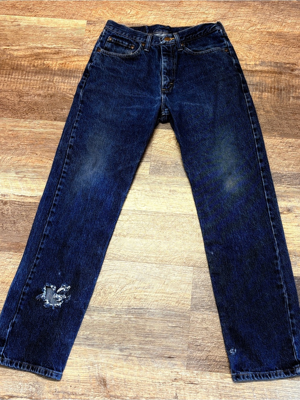 Wrangler Dark Blue Straight Leg Jeans